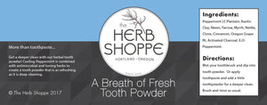 Breath of Fresh: Tooth Powder